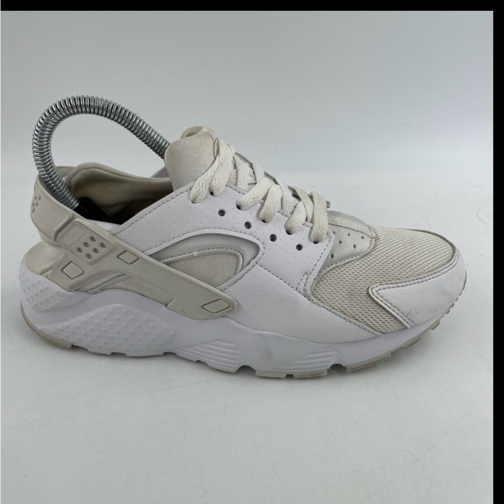👞 Nike Kids Air Huarache- SZV6 Y -White Lace-Up Shoes Sneakers